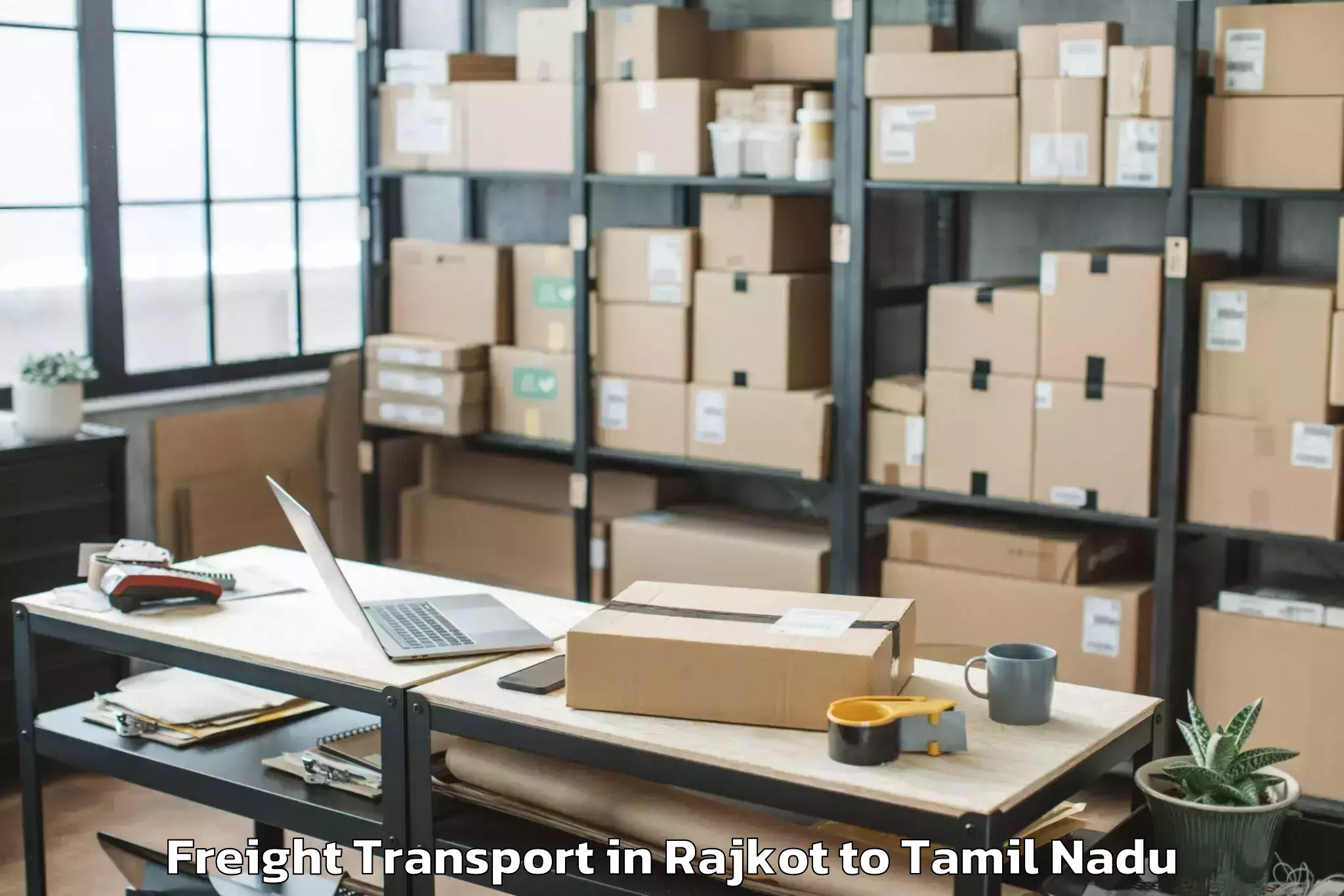 Top Rajkot to Alangayam Freight Transport Available